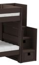 Elements International Cali Kids Brown Twin Over Twin Bunk Bed with Staircase-1