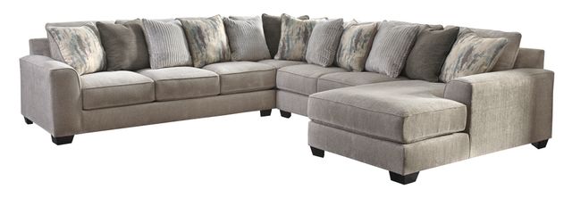 Benchcraft® Ardsley 2-Piece Pewter Sectional with Ottoman-1