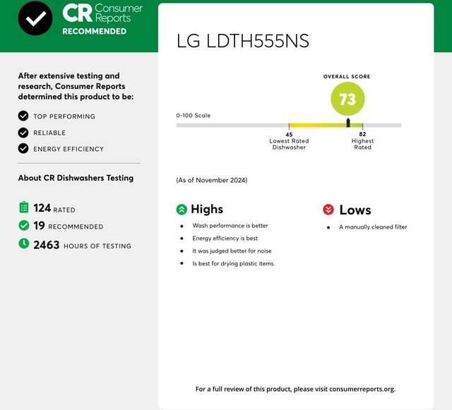 LG 24" PrintProof® Stainless Steel Top Control Built In Dishwasher-2