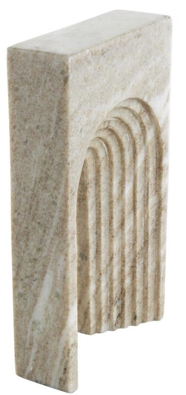 Deco Marche Beige Rectangular Geometric Sculpture-1