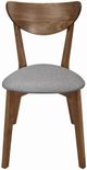 Coaster® Alfredo 6-Piece Upholstered Natural Walnut Dining Table Set-4