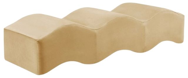 Meridian Furniture Wave Camel Upholstered Bench-0