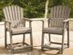 Signature Design by Ashley® Seacliff Beach Medium Brown Plastic Outdoor Bar Stool-1