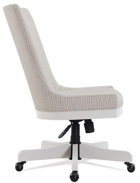 Riverside Furniture Osborne Gray/Winter White Upholstered Desk Chair-2