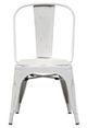 Liberty Furniture Vintage Antique White Distressed Metal Bow Back Side Chair-1