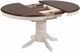 TEI Windswept Shores Cherry Rub-thru Pedestal Dining Table with Buttermilk Base-3