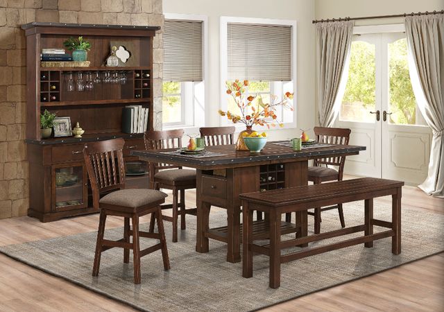 Homelegance® Schleiger Brown/Dark Brown Counter Chair-1