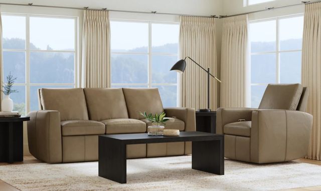 Flexsteel® Aria Fawn Leather Power Reclining Sofa-1