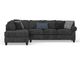 Thunder 2 Piece Chaise Sectional, Ottoman and 75" TV Free!-3