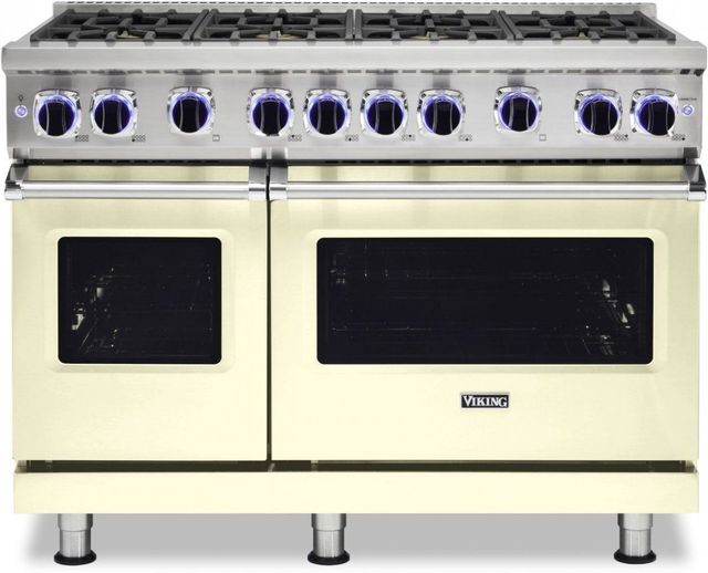 Viking® 7 Series 48" Vanilla Cream Pro Style Natural Gas Range-0