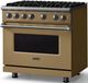 Viking® 5 Series 36" Golden Hour Pro Style Gas (NG) Range with Polished Chrome Trim-2