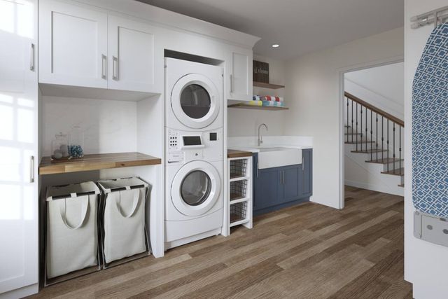 Whirlpool® Commercial 3.1 Cu. Ft. Washer, 6.7 Cu. Ft. Dryer White Stack Laundry-3