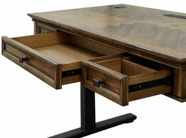 Martin Furniture Porter Natural Adjustable Height Standing Desk-3