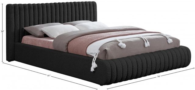 Meridian Furniture Nash Black Queen Upholstered Panel Bed-3