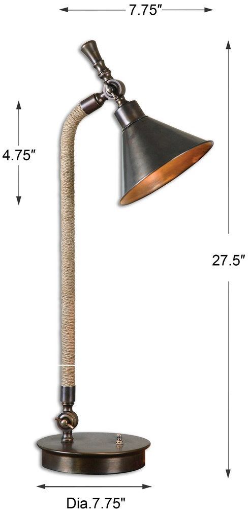 Uttermost® Duvall Bronze Desk Lamp-2