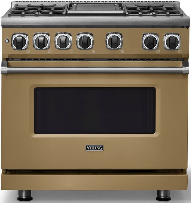 Viking® 7 Series 36" Golden Hour Pro Style Dual Fuel Range with Griddle-2