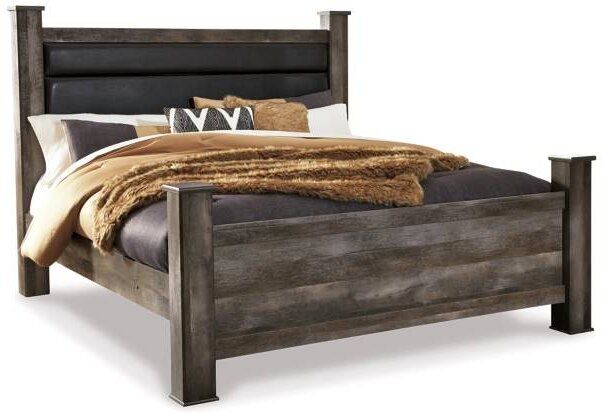 Signature Design by Ashley® Wynnlow 3-Piece Gray King Poster Bed Set-1