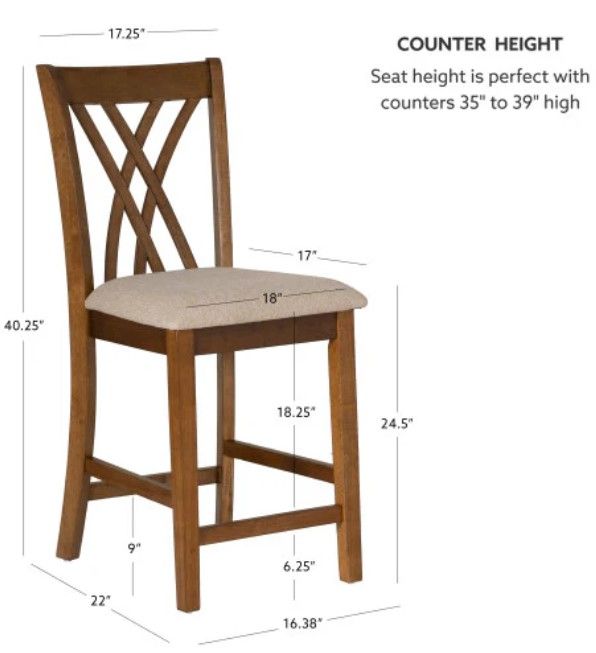 Powell® Starla 2-Piece Brown Counter Stool Set-2