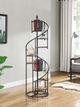 Coaster® Roseglen Rustic Brown/Black 8-Shelf Staircase Bookcase-4