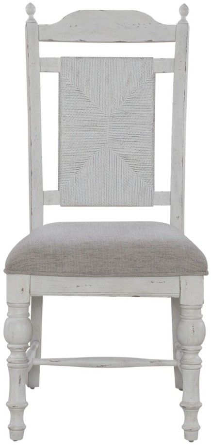 Liberty Furniture River Place Gray/Riverstone White Panel Back Side Chair-2