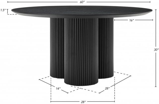 Meridian Furniture Simba Black 60" Dining Table-3