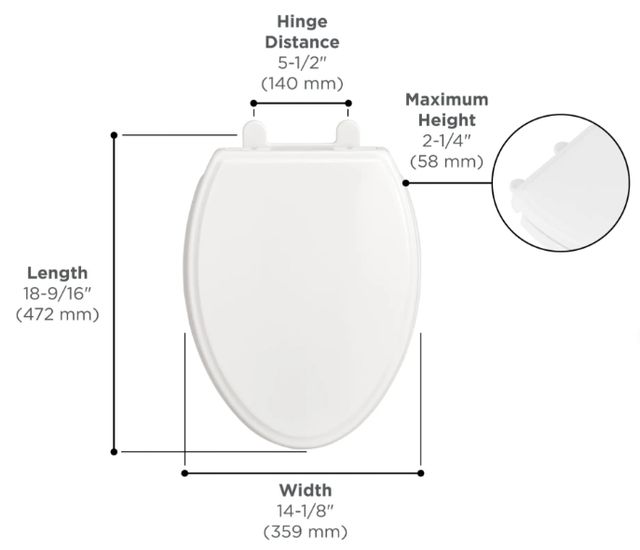 American Standard Linen Traditional Slow-Close & Easy Lift-Off Elongated Toilet Seat-1
