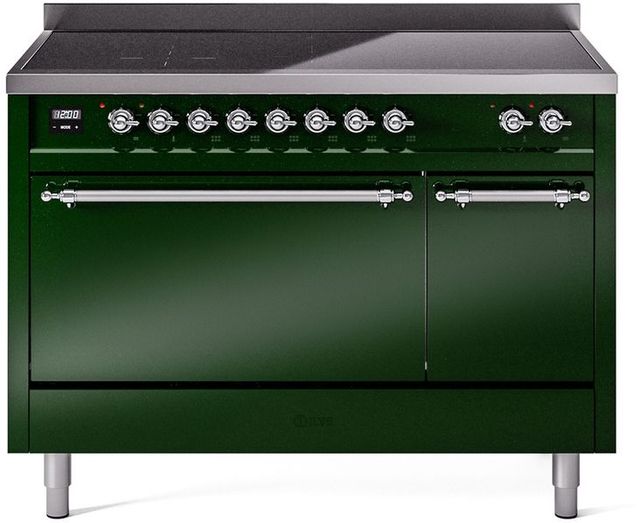 Ilve® Nostalgie II Series 48" Emerald Green Pro Style Induction Range-0