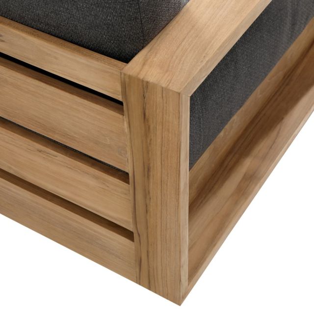 Dovetail Furniture Darlene Charcoal/Natural Fabric/Teak Outdoor Sofa -4