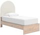 Signature Design by Ashley® Arloster Tan/White Twin Upholstered Panel Bed-0