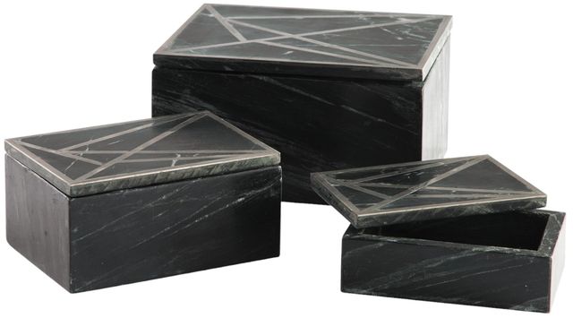 Signature Design by Ashley® Ackley 3-Piece Black/Silver Box Set-0
