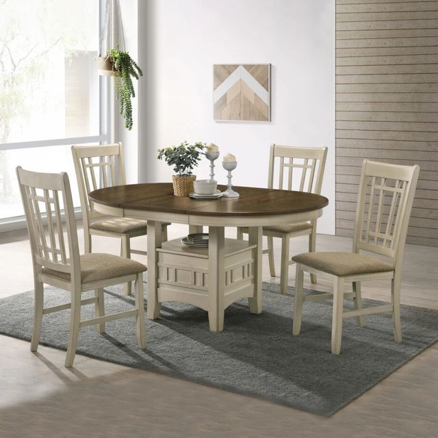 Intercon Mission Casuals French Oak/Rustic White Lattice Chair-1