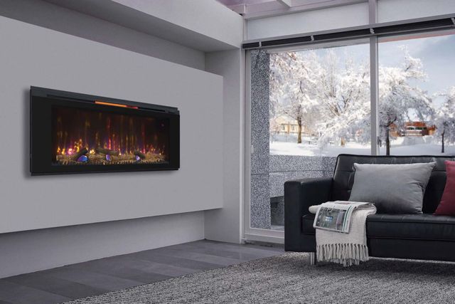 ClassicFlame® Helen Black 48" Wall Mounted Electric Fireplace-1