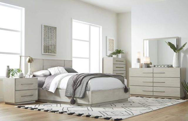Modus Furniture Destination Cotton Gray Queen Panel Bed-1