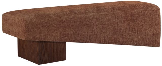 Meridian Furniture Alora Cognac/Walnut Upholstered Bench-0