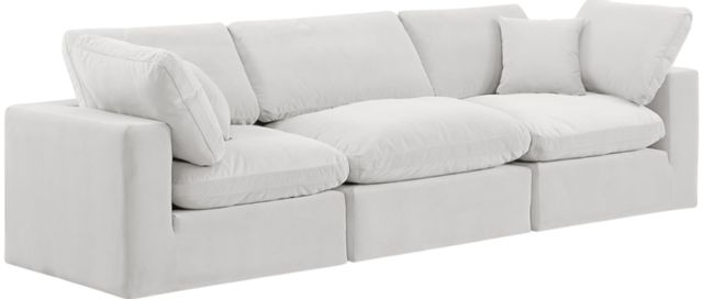 Meridian Furniture Comfy 3-Piece Cream 119" Modular Sofa -0