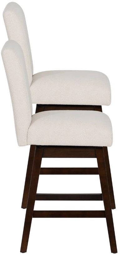 Linon Cohen 2-Piece Natural Upholstered Counter Stool Set-3