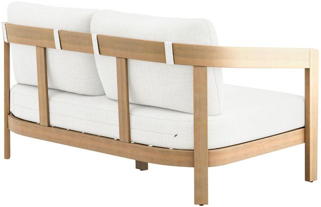 New Classic® Home Furnishings Wesley White Acacia/Fabric Outdoor Patio Loveseat-4