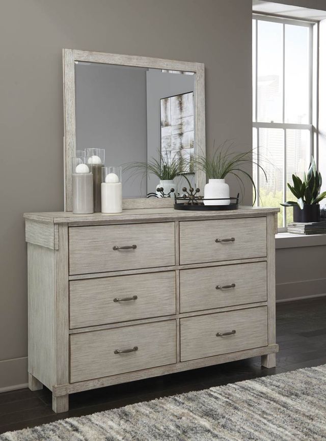 Signature Design by Ashley® Hollentown Whitewash Bedroom Mirror-2