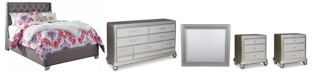 Signature Design by Ashley® Coralayne 5-Piece Gray Full Youth Panel Bed Set-0