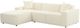 TOV Furniture Olafur 2-Piece Cream Left-Arm Facing Sectional and Chaise-0