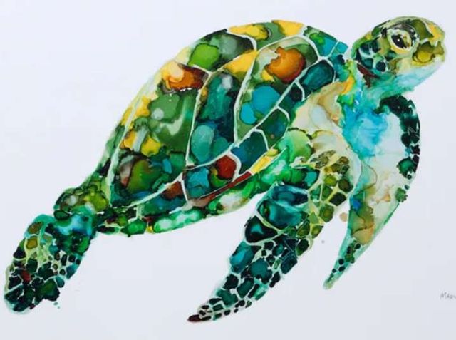 StyleCraft Drift Blue/Green/White Wall Art-1