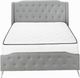 Monarch Specialties Inc. Grey Linen Queen Bed-1