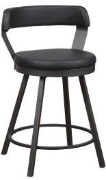 Mazin Furniture Appert Black/Dark Gray Swivel Counter Chair-1