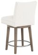 Fairfield® Customizable Entree Dining Concave Short Button Back Swivel Counter Stool-3