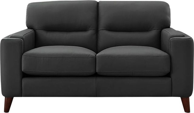 Aurora Furniture Elm Black Stationary Loveseat-0