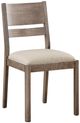 Bassett® Furniture Origins Spence Fog Dining Chair with Nomad Cream Upholstered Seat-0