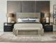 Hooker® Furniture Linville Falls River Branch Champagne/Merino Pearl Upholstered Bench-1