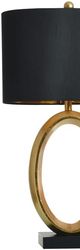 StyleCraft Norman Wyatt Home Portal Gold Leaf/Satin Black Poly Table-1