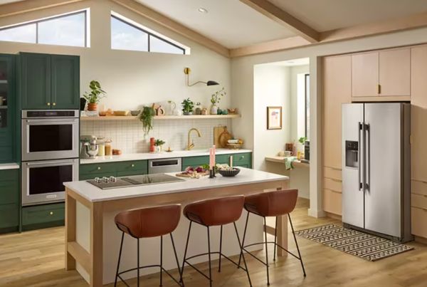 KitchenAid 36" Side-by-Side Refrigerator with Panoramic LED Lighting