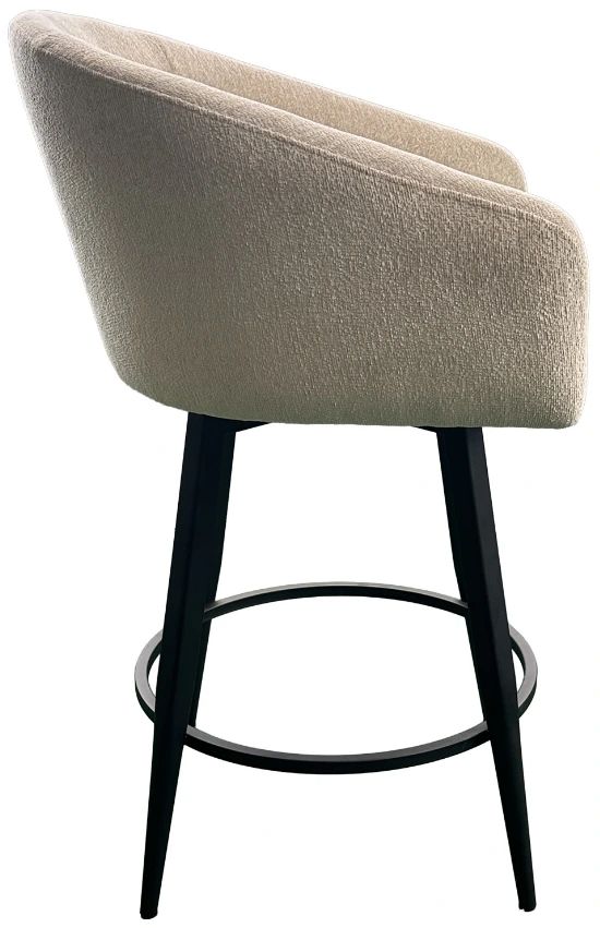 Intercon Champagne Metal Base Barstool with Barrel Seat-2